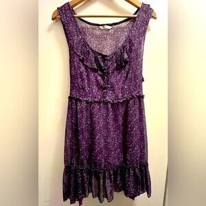 Women’s Floral Tunic Sleeveless Top • Purple • Size 18/1x